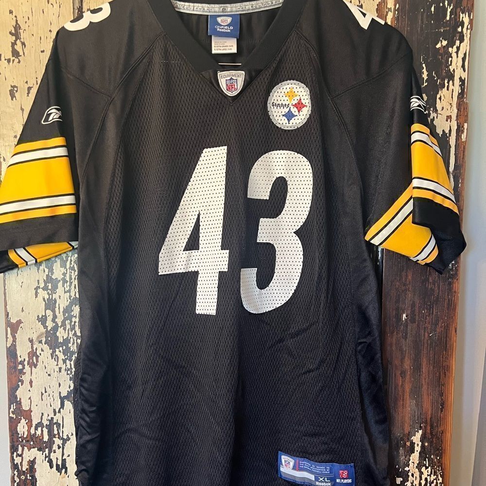 Authentic Troy Polamalu #43 Pittsburgh Steelers KIDS YOUTH NFL Football Jersey